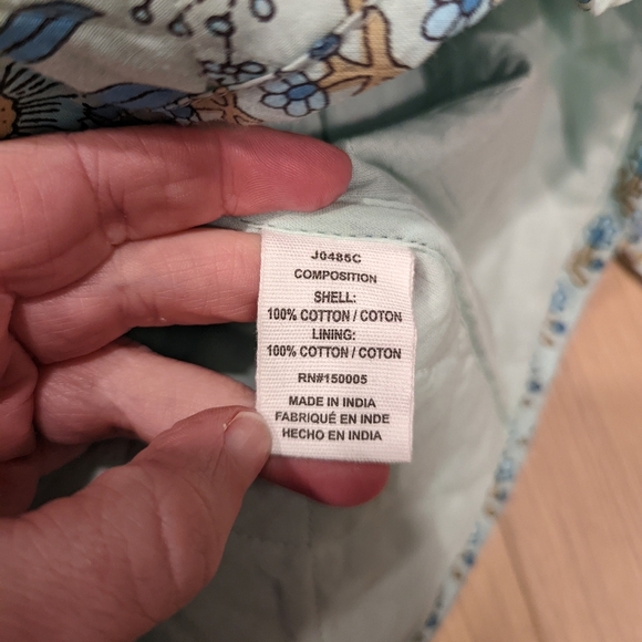 Floral Blue Jacket 100% Cotton - Picture 5 of 9